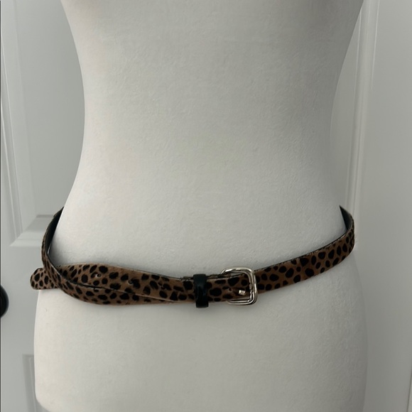 Jcrew calf hair Leopard Print Women's Belt - Picture 1 of 4